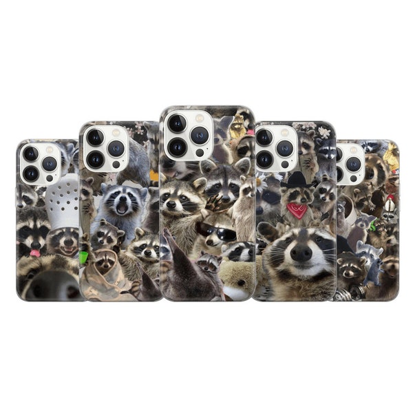 Funny Raccoon Phone Case Raccoon Cover for iPhone 14 13 12 Pro 11 XR for Samsung S23 S22 A73 A53 A13 Pixel 7 6A