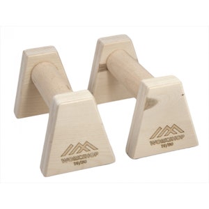 Miniparallettes/Barras de flexiones de madera para calistenia, paradas de manos y entrenamiento de fuerza en escalada