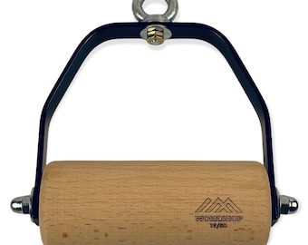 Mango rodante con rodamiento/entrenador de agarre para levantamiento de brazos, escalada y fortalecimiento de antebrazos y muñecas.