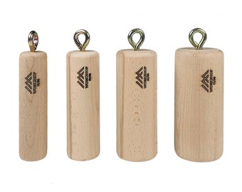 Tubos de madera con agarre (par) / Escalada, CrossFit, Equipo Ninja / Equipo de agarre y fuerza de dedos