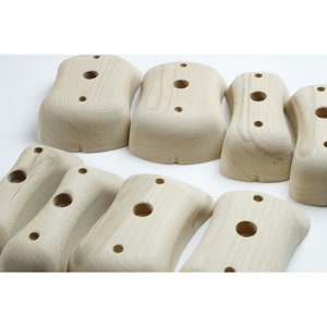 Wooden Climbing Pinches BonePinches | Climbing Holds for Climbing Walls | Grip Training Holds