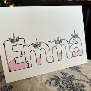 Sweet Soul Goods Einhorn-Dankesnotizen-Baby Shower-Personalisierte Geschenke-Lehrer-Geschenke für sie-Neues Baby-Geburtstag Mädchen 12 Karten & Umschläge