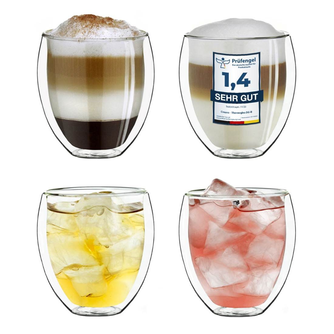 New Heat-resistant Double Wall Glass Cup Beer Espresso Coffee Cup Set  Handmade