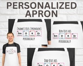 Personalized Science Apron, [NAME] Uses [Pronoun] Smoker Periodically, Science Gift For Teachers, Gift For Dad