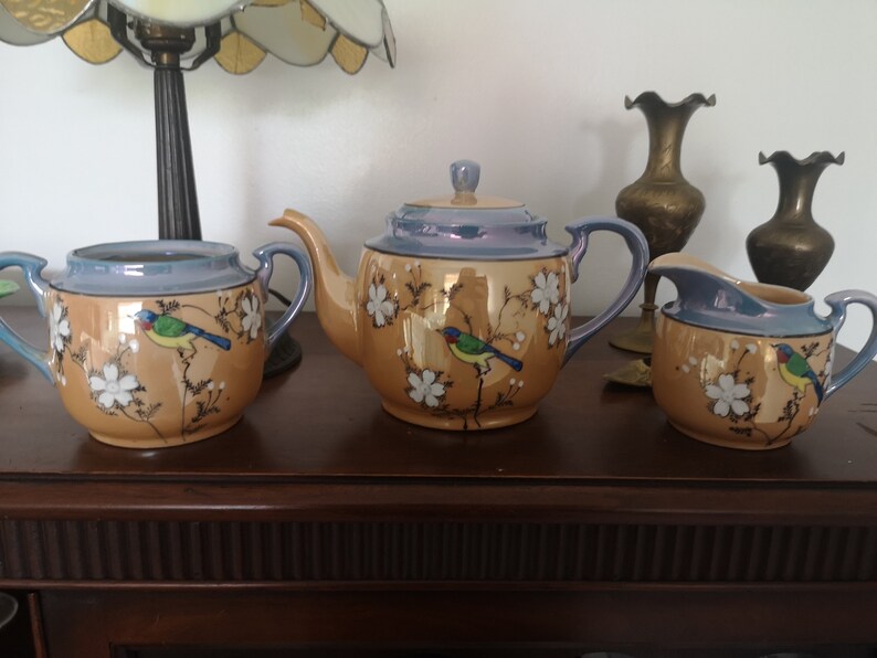 Japanese Lusterware Tea Set Etsy