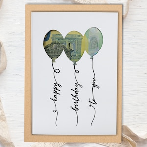 Schöne Karte zum Geburtstag - Geld Geschenk Jahre Karte - Geburtstagskarte Geld-Geschenk - kleines Geschenk Jahre Geburtstag (DIN A6)