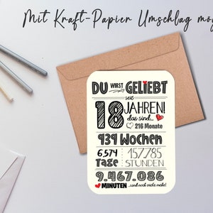 18. Geburtstag Pop-up Karte - 3D Karte Mit Ballons Geschenk