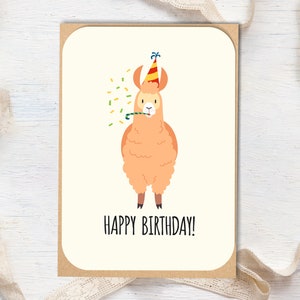 LAMA verjaardagskaart - cadeau verjaardag wenskaart - grappige wenskaart man vrouw - verjaardagskaart (DIN A6)