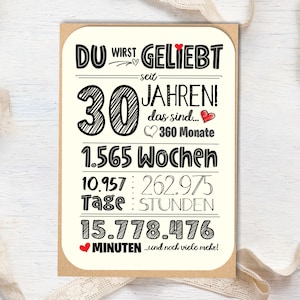 Sweet 30th Birthday Card - Birthday Card for Boyfriend Girlfriend - Special Gift Card - Birthday Card 30 (DIN A6)