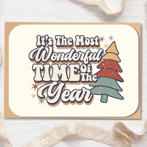 Retro-Karte zu Weihnachten - besondere Weihnachtskarte zum Geschenk - Karte Mann Weihnachten - Geschenk-Karte Partner - DIN A6