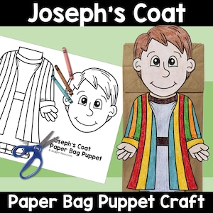 Le sarrau multicolore de Joseph, activité de création manuelle de marionnettes pour enfants
