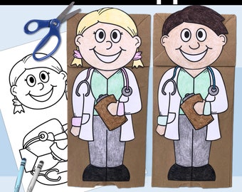 Doktor Papiertüten Puppe | Lustige Bastelaktivität für Kinder
