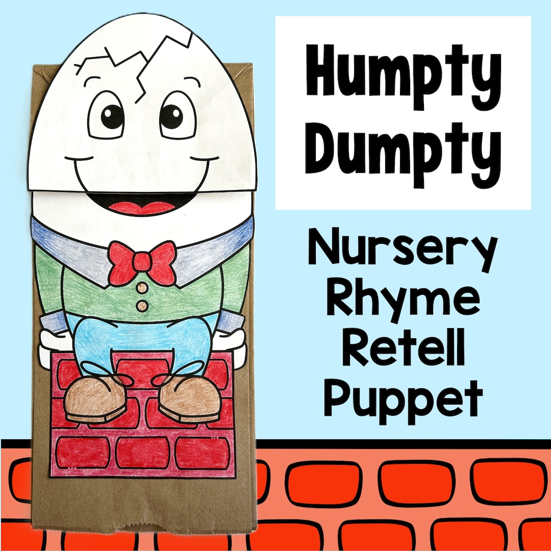 Humpty Dumpty Nursery Rhyme Paper Bag Puppet Classroom Craft Activity ...