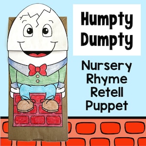 Marionnette à Doigts Humpty Dumpty – Comptine Classique Pour Jeu Imaginatif Et Éducatif (Matière Douce)