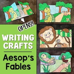 Aesops Fabeln | Lustige Stimmung des Geschichtenschreibens Handwerk für Kinder