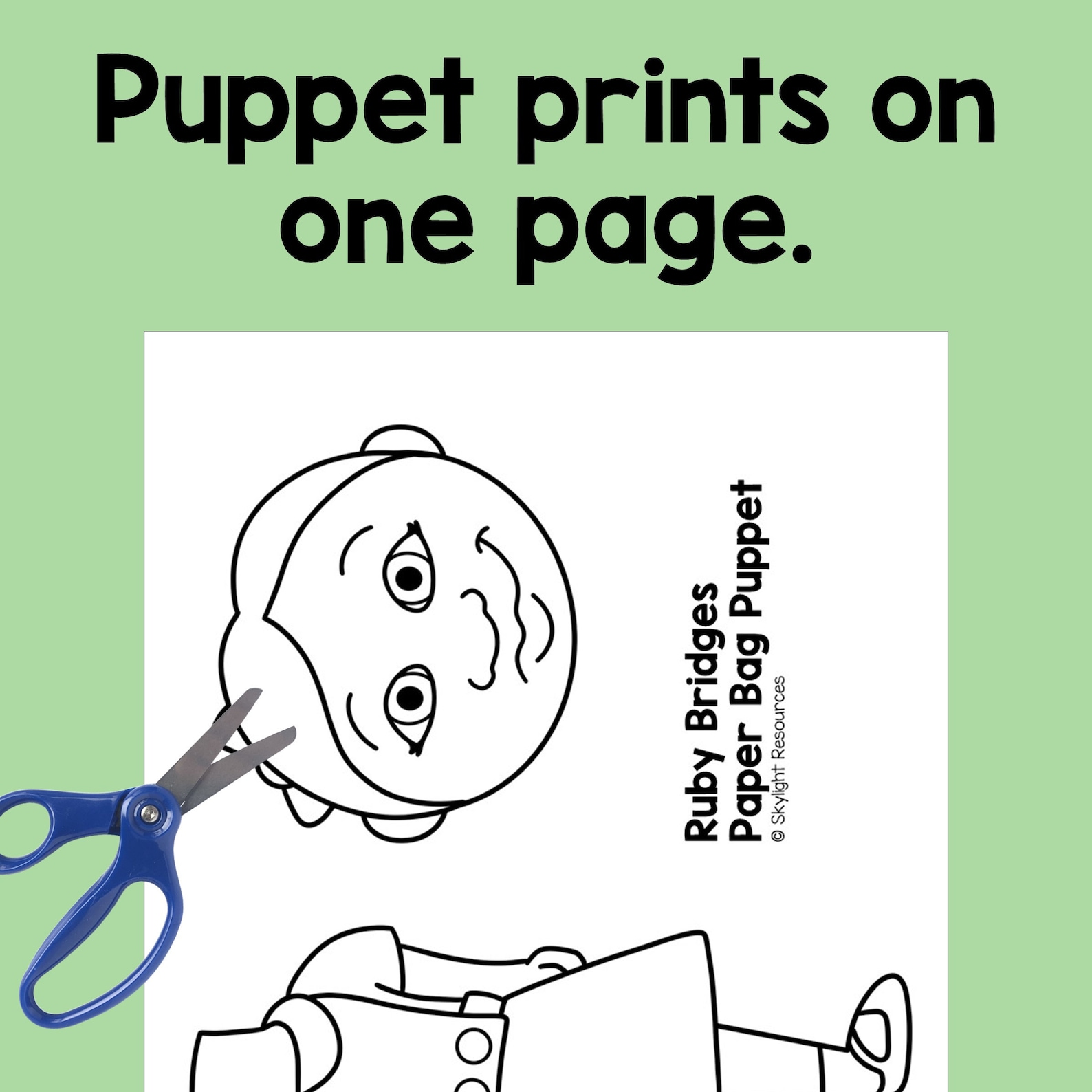 Black History Month | Ruby Bridges Puppet Craft Activity for Kids - Etsy