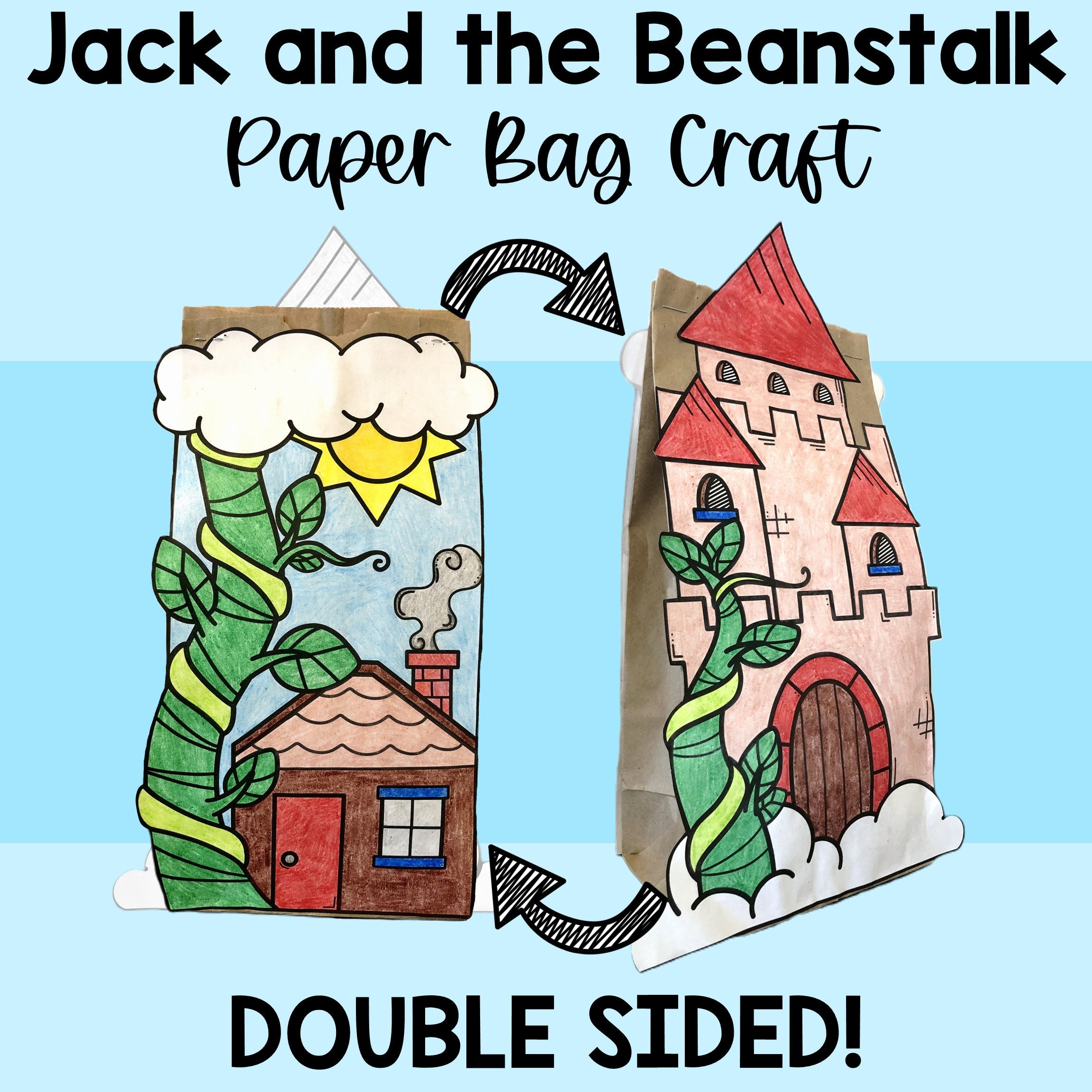Jack and the Beanstalk Paper Bag Kids Craft Classroom Activity - Etsy