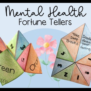 Mental Health Fortune Tellers Social Emotional Learning Activity | SEL Classroom Activity for Kids