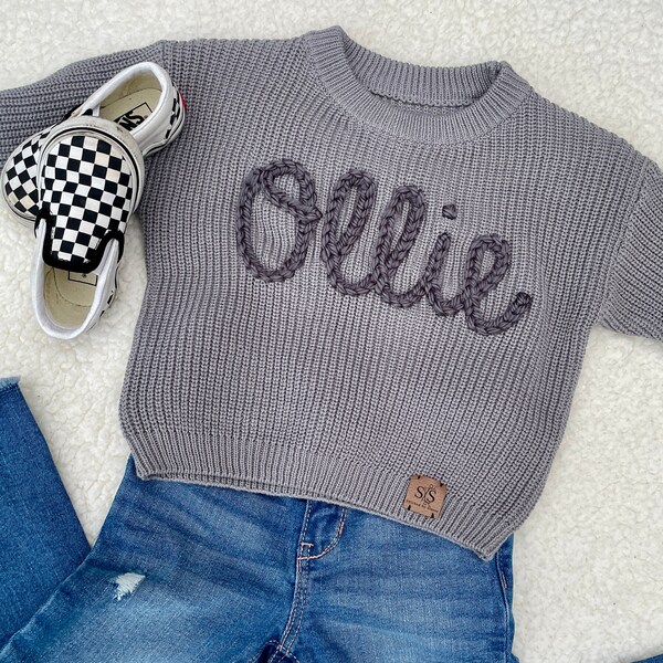 Baby Sweater With Name Etsy