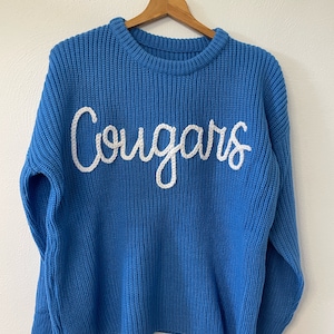 Embroidered Adult Name Sweater | Oversized Sweater | Custom Women Name Sweater | Personalized Name Sweater | College Name Sweater | Mama