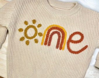 Custom Birthday Sweater | Toddler and Baby Name Sweater | First Birthday Sweater | Baby Birthday Sweater | Birthday One Sweater | Baby Gift