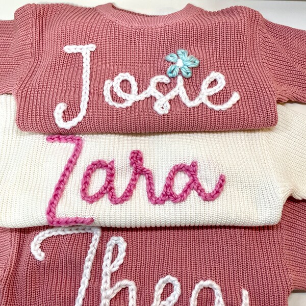 Name Sweater Baby Etsy