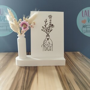 Kartenhalter mit Vase