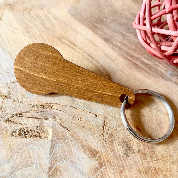 Holz Einkaufswagen Chip - Sofort Abziehbar-Einkaufswagenlöser