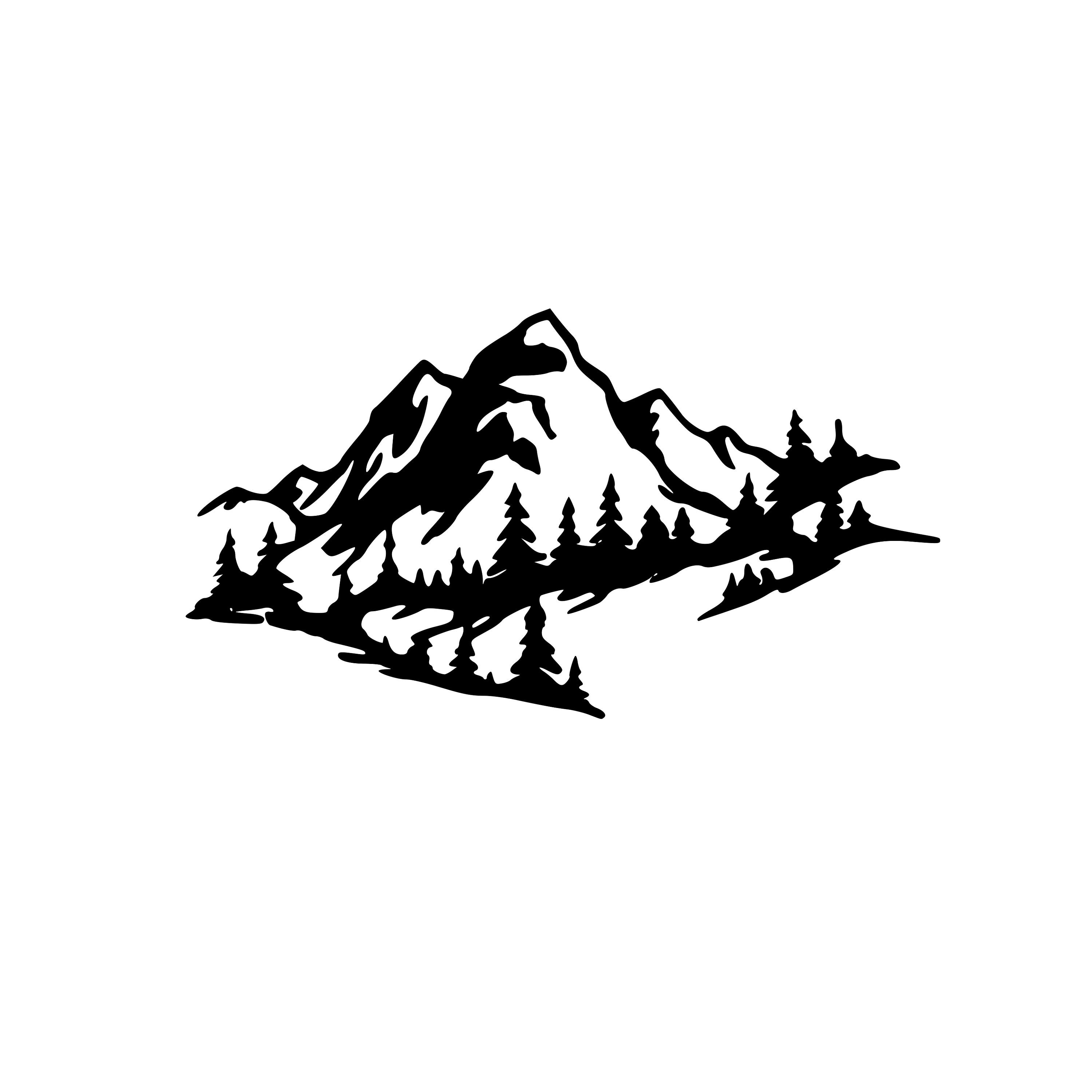 Mountain Scene SVG DXF: Laser Cut CNC Vector File (digital Download) - Etsy