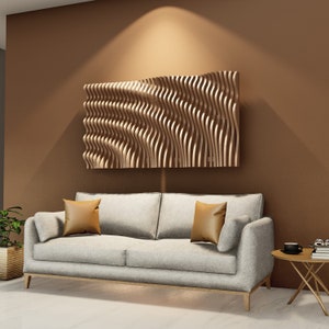 Parametric Wavy Wood Wall Decor CNC File (DXF, DWG)