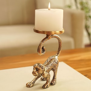 Monkey Figurine, Monkey Candle Holders, Monkey Statue, Monkey Showpiece, Metal Monkey Sculpture, Wedding Gift, Birthday Gift