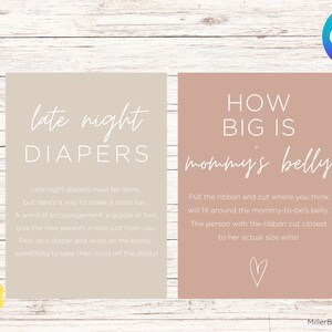 Baby Shower Games Two Games Boho Instant Download