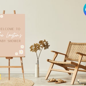 Daisy Boho Baby Shower Sign Printable