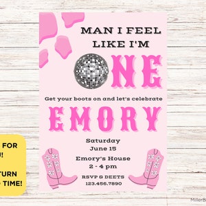 Man, I Feel Like I&#39;m One Birthday Party Invitation Printable