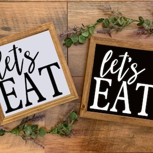 Let's Get Takeout, Kitchen Sign, Funny Kitchen Sign, Dining Room Decor,  Kitchen Decor, Wood Sign, (8x16)