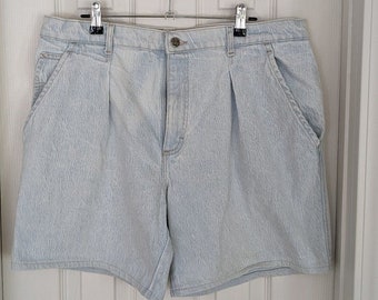 Short en jean Lee vintage - taille de 36 pouces - délavage clair - look rétro !