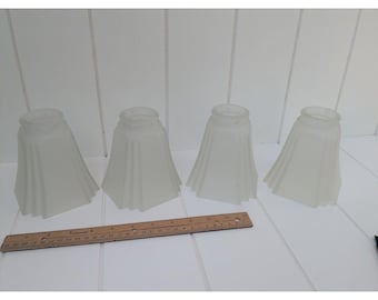 4er Set Vintage Milchglas Lampen - Wandlampen - Art Deco - Ersatz