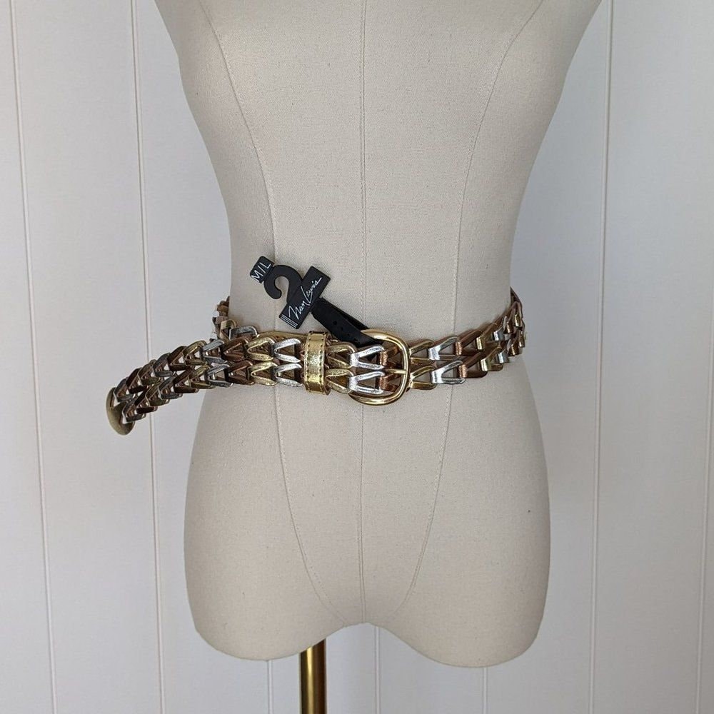 Ribco USA vintage Elegant Black and Gold Women\'s Belt RIBCO USA Gold Sparkling Women main image 4