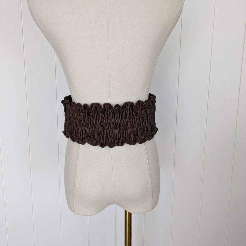 Buy Vintage Tequila Leather Cinch Belt - Brown - Corset  display picture 1