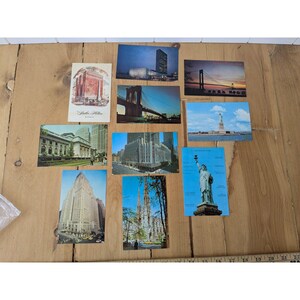 Lot de 10 cartes postales vintage de New York - MCM - Sites célèbres