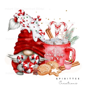 Hot Cocoa Christmas Mug Design PNG, Instant Digital Download, Christmas Design