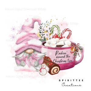 Purple Gnome PNG, Sublimation Design, Instant Digital Download, Christmas Design, Christmas Clipart Sublimation Design