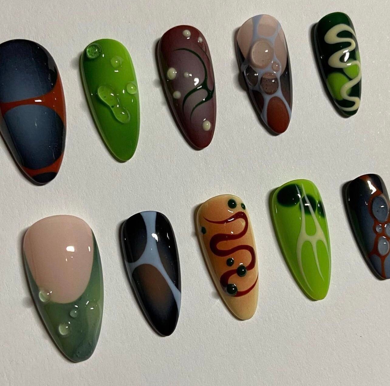 2023 Spring Vibe Freestyle, High Quality, 100% Handmade Press-on Nails ...