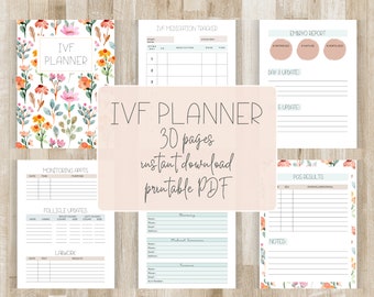 IVF Planner | IVF Calendar | TTC Planner | Fertility Planner Journal | Infertility Organizer