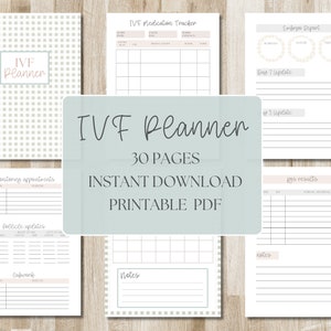 IVF Planner | IVF Calendar | TTC Planner | Fertility Planner Journal | Infertility Organizer