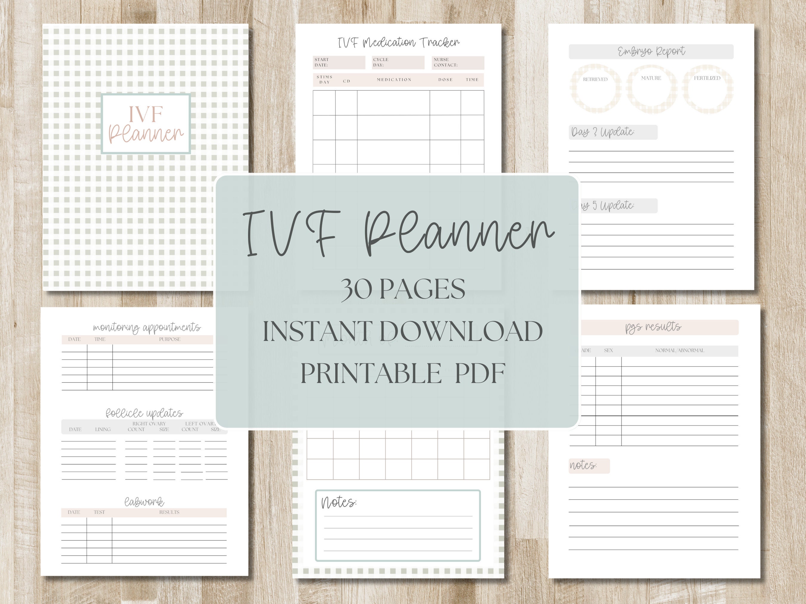 IVF Planner IVF Calendar TTC Planner Fertility Planner Journal ...