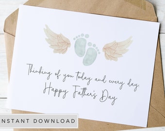 Bereaved Father's Day Card, Miscarriage Baby Loss Gift (Digital Download)