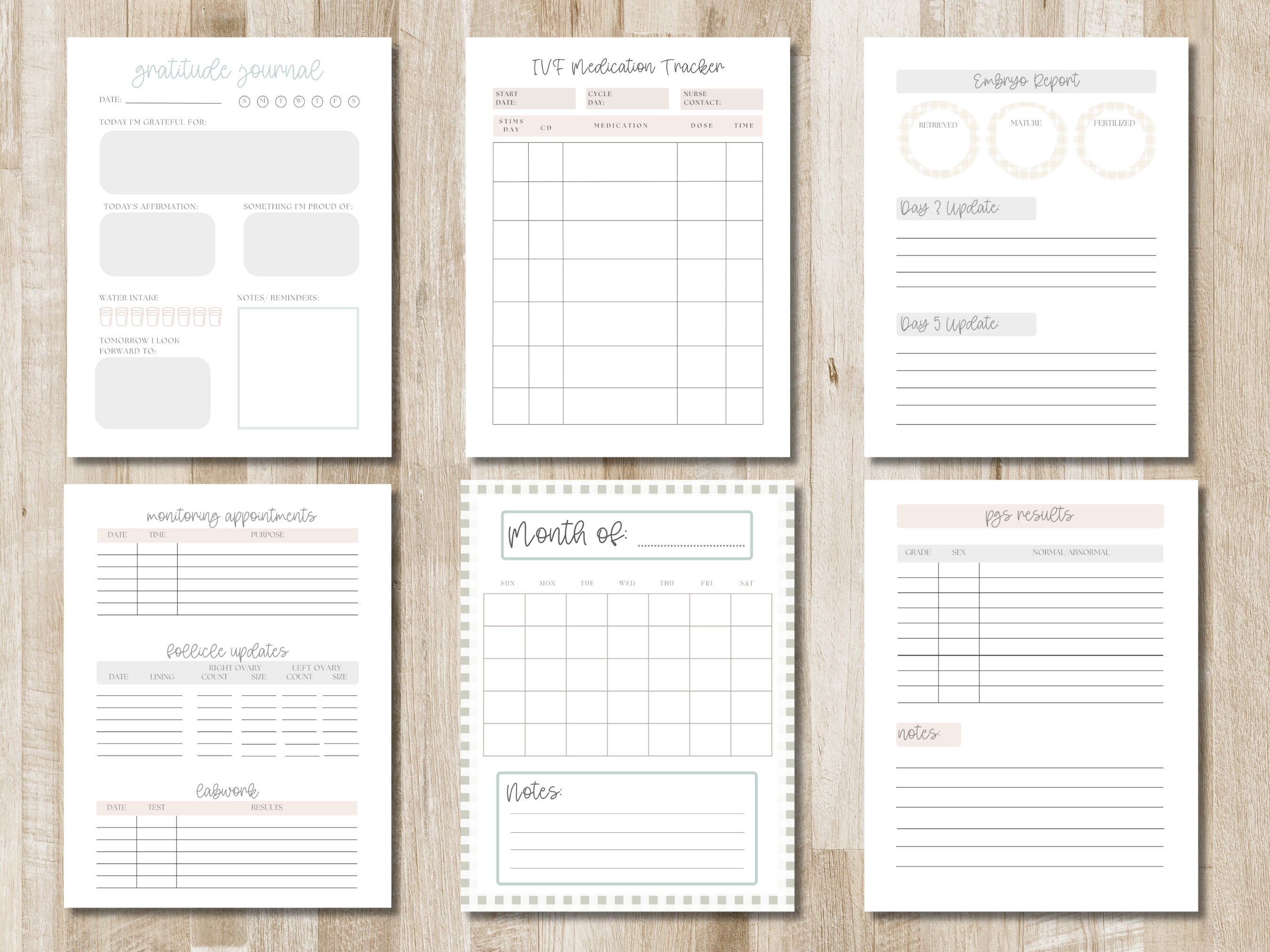 IVF Planner IVF Calendar TTC Planner Fertility Planner Journal ...