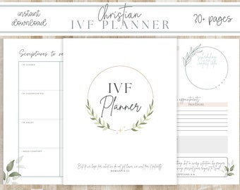 IVF Planner, Christian Infertility Planner, Faith IVF Calendar, IVF Gifts, Trying to Conceive, Fertility Scriptures