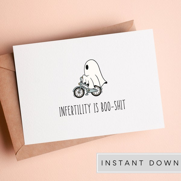 Infertility Support Card Halloween - IVF Card - Fertility Gift - TTC Trying to Conceive - IUI Gift